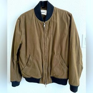 Buck Mason Waxed Olive Bomber Jacket